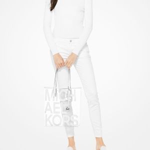 Michael Kors The Michael 30S8S01T3P Large Graphic Logo Print Clear Tote Bag $128